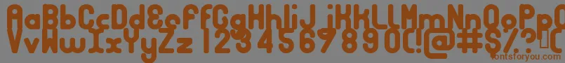 Шрифт Bubbcb – коричневые шрифты на сером фоне