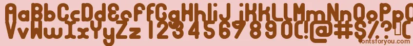 Bubbcb Font – Brown Fonts on Pink Background
