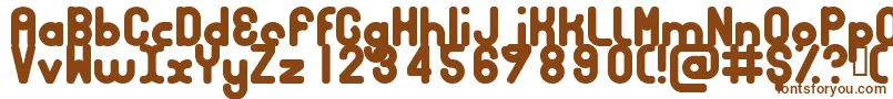 Шрифт Bubbcb – коричневые шрифты