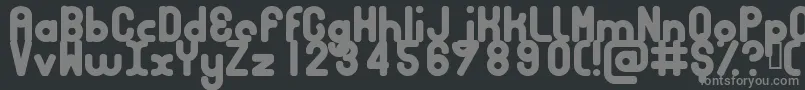 Bubbcb Font – Gray Fonts on Black Background