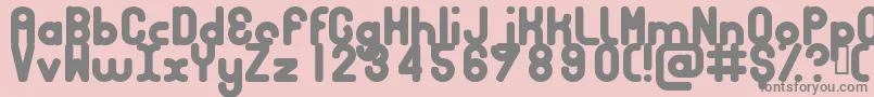 Bubbcb Font – Gray Fonts on Pink Background