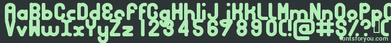 Bubbcb Font – Green Fonts on Black Background