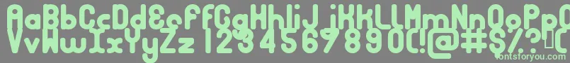 Bubbcb-fontti – vihreät fontit harmaalla taustalla