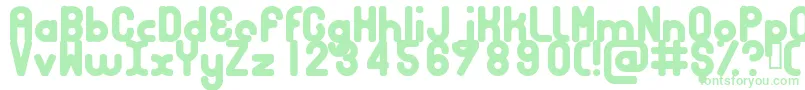 Bubbcb-fontti – vihreät fontit valkoisella taustalla