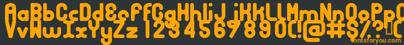 Bubbcb-fontti – oranssit fontit mustalla taustalla