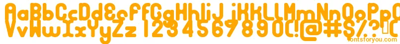 Bubbcb-fontti – oranssit fontit valkoisella taustalla