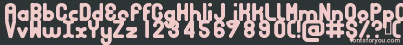 Шрифт Bubbcb – розовые шрифты на чёрном фоне