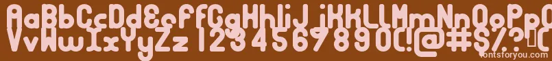 Шрифт Bubbcb – розовые шрифты на коричневом фоне