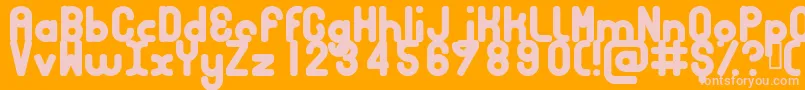 Bubbcb Font – Pink Fonts on Orange Background