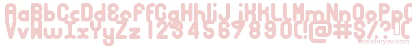 フォントBubbcb – 白い背景にピンクのフォント