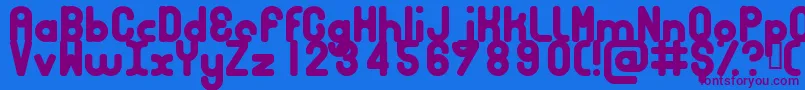 Шрифт Bubbcb – фиолетовые шрифты на синем фоне