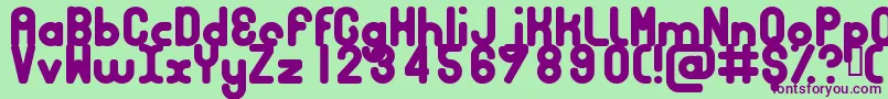 Bubbcb Font – Purple Fonts on Green Background