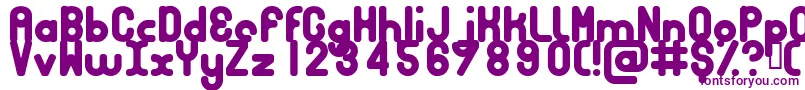 Bubbcb-Schriftart – Violette Schriften auf weißem Hintergrund