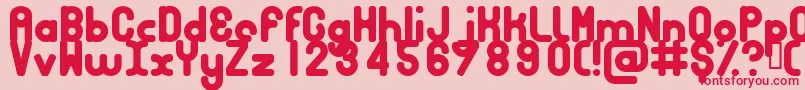 Bubbcb-fontti – punaiset fontit vaaleanpunaisella taustalla