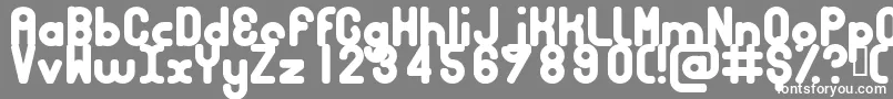 フォントBubbcb – 灰色の背景に白い文字