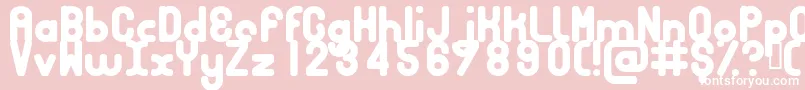 Bubbcb-fontti – valkoiset fontit vaaleanpunaisella taustalla