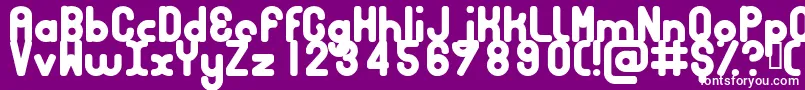 Bubbcb Font – White Fonts on Purple Background