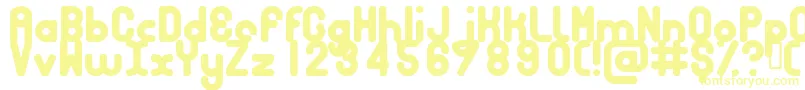 Bubbcb-fontti – keltaiset fontit valkoisella taustalla