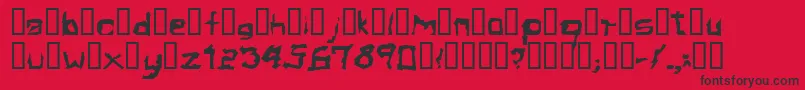 ElectamineOddtype Font – Black Fonts on Red Background