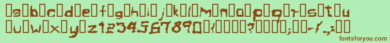 ElectamineOddtype Font – Brown Fonts on Green Background