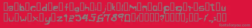 ElectamineOddtype Font – Gray Fonts on Red Background