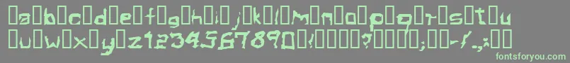 フォントElectamineOddtype – 灰色の背景に緑のフォント