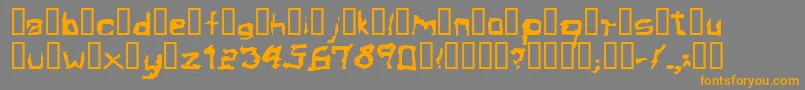 ElectamineOddtype Font – Orange Fonts on Gray Background