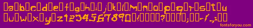 ElectamineOddtype Font – Orange Fonts on Purple Background