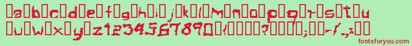 ElectamineOddtype Font – Red Fonts on Green Background