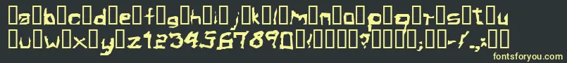 ElectamineOddtype Font – Yellow Fonts on Black Background