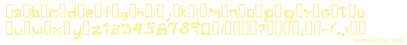 Czcionka ElectamineOddtype – żółte czcionki na białym tle