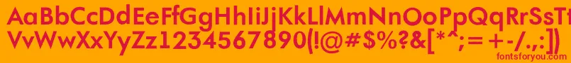 AFuturaortorgBold Font – Red Fonts on Orange Background