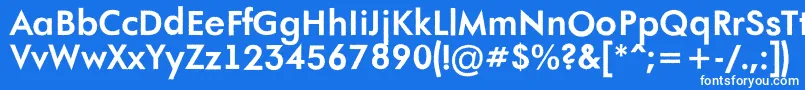 フォントAFuturaortorgBold – 青い背景に白い文字