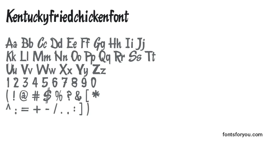 Czcionka Kentuckyfriedchickenfont – alfabet, cyfry, specjalne znaki