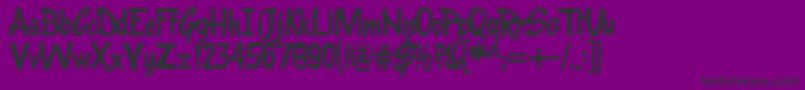 Kentuckyfriedchickenfont Font – Black Fonts on Purple Background