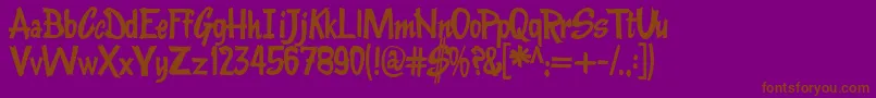 Kentuckyfriedchickenfont Font – Brown Fonts on Purple Background