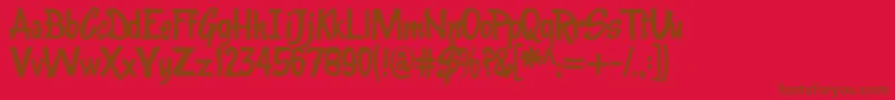 fuente Kentuckyfriedchickenfont – Fuentes Marrones Sobre Fondo Rojo