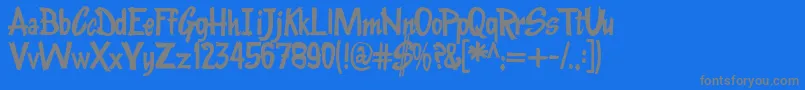 fuente Kentuckyfriedchickenfont – Fuentes Grises Sobre Fondo Azul
