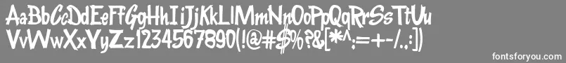 Kentuckyfriedchickenfont Font – White Fonts on Gray Background