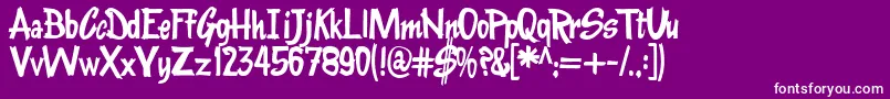 Kentuckyfriedchickenfont Font – White Fonts on Purple Background
