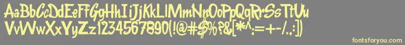 Kentuckyfriedchickenfont Font – Yellow Fonts on Gray Background