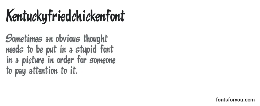 Review of the Kentuckyfriedchickenfont Font