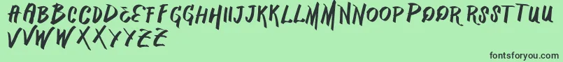 VtksMercado Font – Black Fonts on Green Background