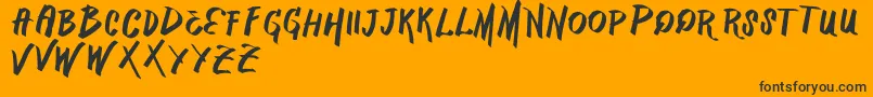 VtksMercado Font – Black Fonts on Orange Background