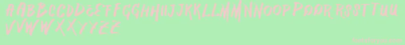 VtksMercado Font – Pink Fonts on Green Background