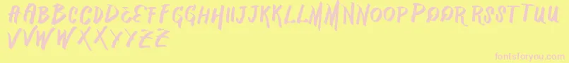 VtksMercado Font – Pink Fonts on Yellow Background