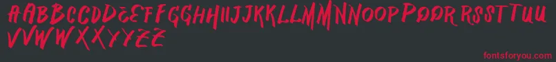 VtksMercado Font – Red Fonts on Black Background