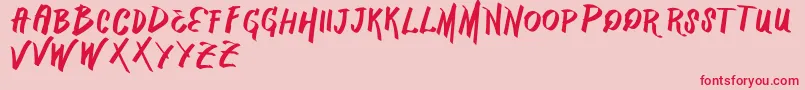 VtksMercado-Schriftart – Rote Schriften auf rosa Hintergrund