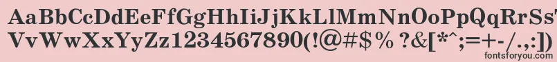 Schoolb-fontti – mustat fontit vaaleanpunaisella taustalla