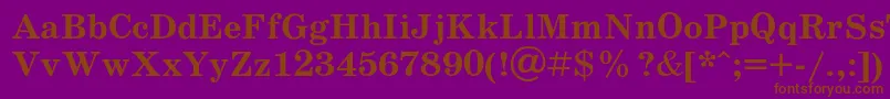 Schoolb-fontti – ruskeat fontit violetilla taustalla